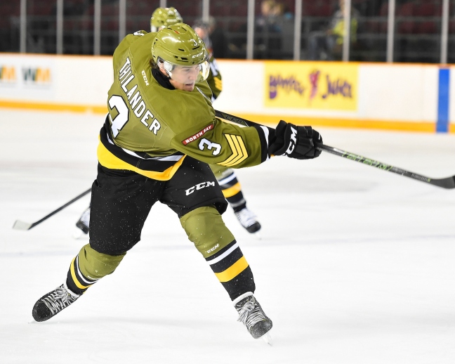 Adam Thilander of the North Bay Battalion. Photo by Aaron Bell/OHL Images