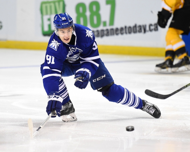 Ryan McLeod of the Mississauga Steelheads. Photo by Aaron Bell/OHL Images
